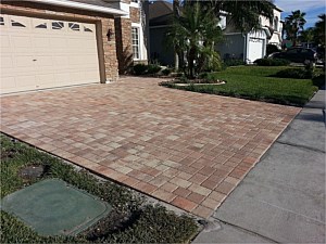 New Driveway Install/Cream-Orange-Brown/New England - Trinity Florida/Pasco County